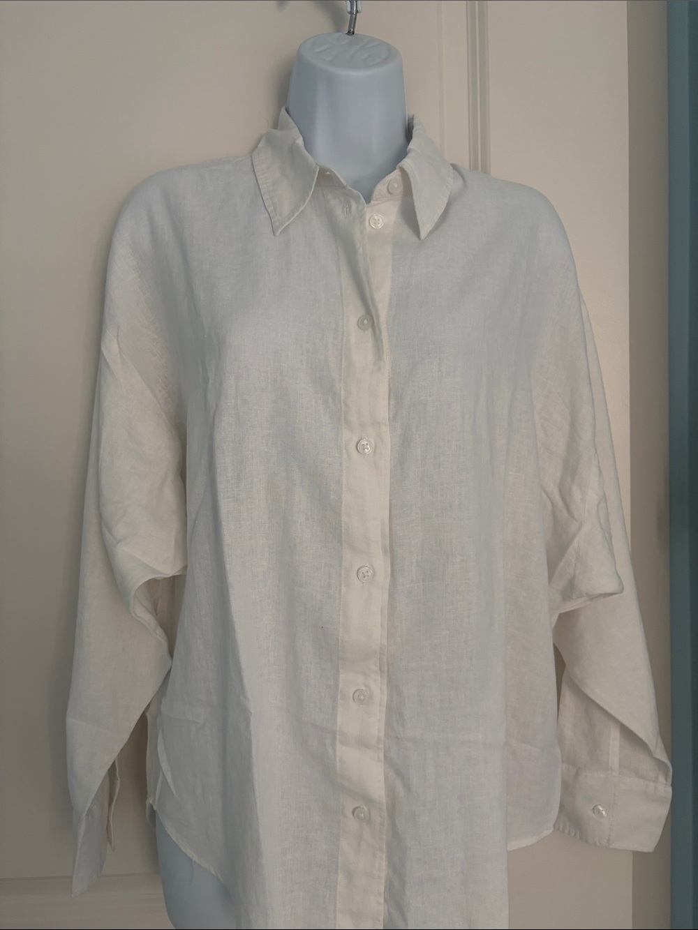 H&M Oversized White Button-Down Shirt